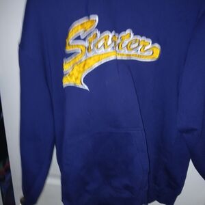 Starter Blue and Yellow Hooded Sweatshirt Men's XL